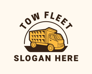 Construction Transport Truck logo design