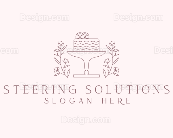 Floral Dessert Cake Logo