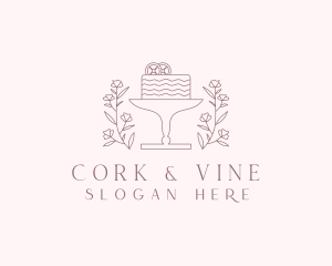 Floral Dessert Cake  logo design