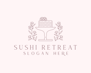 Floral Dessert Cake  logo design