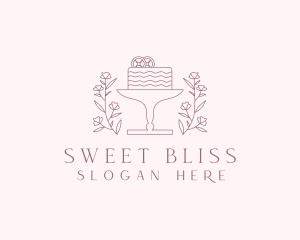 Floral Dessert Cake  logo design