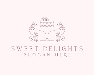 Floral Dessert Cake  logo design