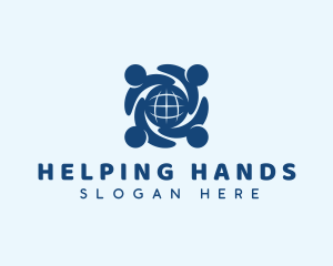 People Globe Support logo design