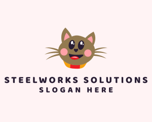 Pet Cat Veterinarian  logo design