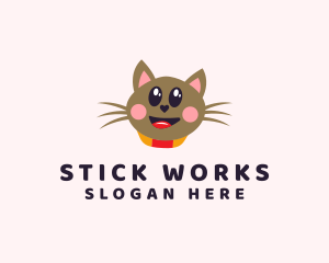 Pet Cat Veterinarian  logo design