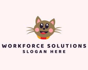 Pet Cat Veterinarian  logo design