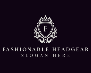 Royal Crown Wreath Shield logo design