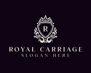 Royal Crown Wreath Shield logo design