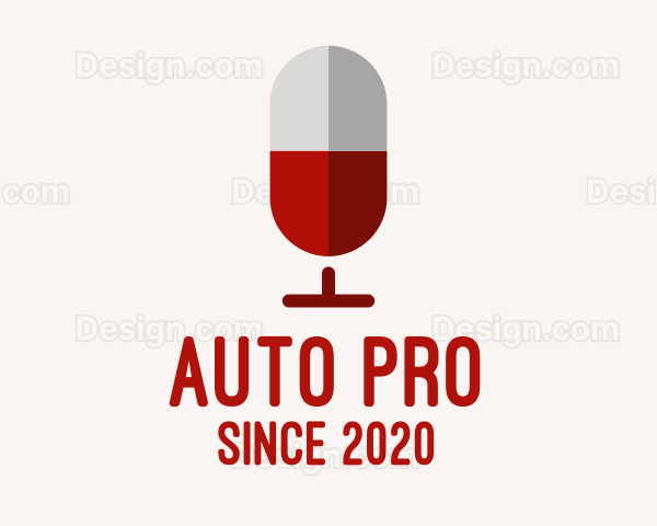 Red Wine Microphone Podcast Logo