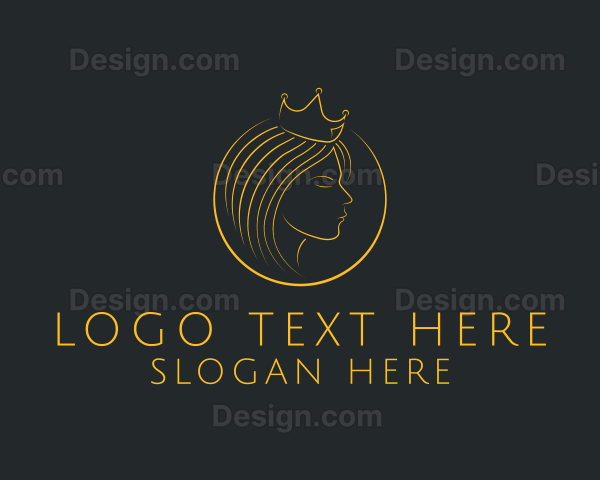 Elegant Crown Woman Logo