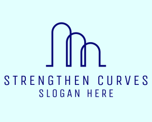 Minimalist Curvy Buildings logo