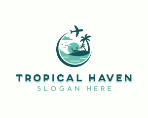 Tropical Island Travel logo design