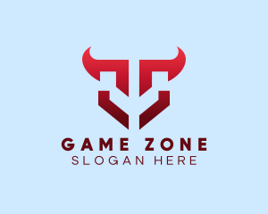 Horn Gaming Bull Crest logo