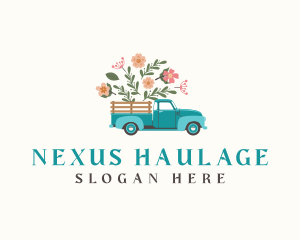 Floral Farm Truck logo design