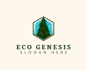 Eco Pine Tree logo design