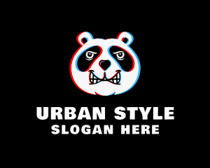 Panda Bear Glitch logo