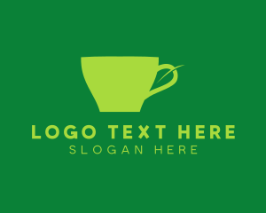 Leaf Tea Cup logo