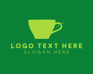 Leaf Tea Cup Logo