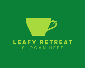 Leaf Tea Cup logo design