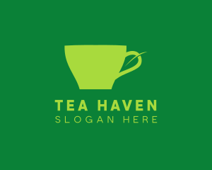 Leaf Tea Cup logo design