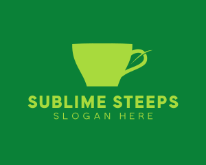 Green Leaf Tea Cup logo