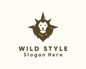 Wild Lion Compass logo design