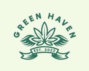 Marijuana Herb Plant logo design