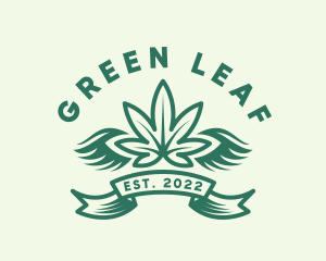 Marijuana Herb Plant logo design