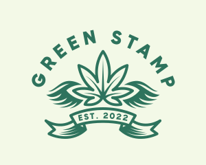 Marijuana Herb Plant logo design