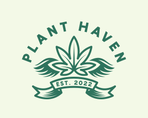 Marijuana Herb Plant logo design