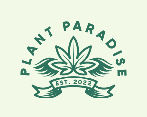 Marijuana Herb Plant logo design