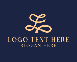 Elegant Cursive Letter L logo