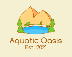 Cute Oasis Park logo design