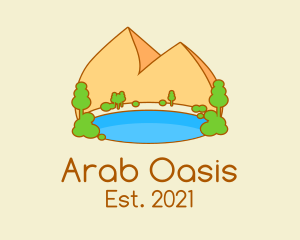 Cute Oasis Park logo design