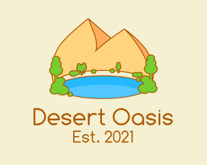 Cute Oasis Park logo design