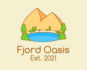 Cute Oasis Park logo design