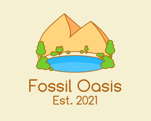 Cute Oasis Park logo design