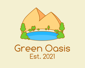 Cute Oasis Park logo design
