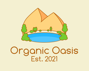 Cute Oasis Park logo design