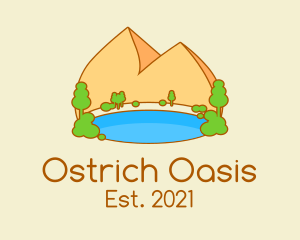 Cute Oasis Park logo design