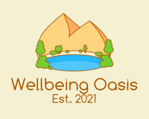 Cute Oasis Park logo design