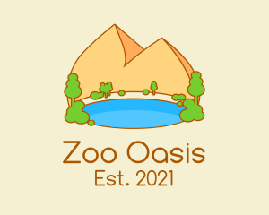 Cute Oasis Park logo design