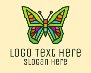 Edgy - Colorful Butterfly Garden logo design