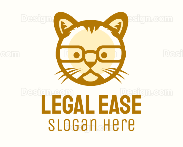 Geek Cat Glasses Logo