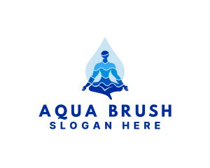 Aqua Yoga Meditate logo design