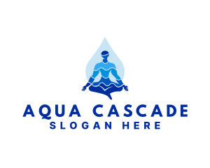 Aqua Yoga Meditate logo design