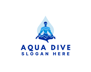 Aqua Yoga Meditate logo design