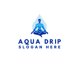 Aqua Yoga Meditate logo design