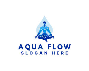 Aqua Yoga Meditate logo design