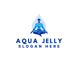 Aqua Yoga Meditate logo design